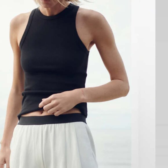 Soldout. Nyc The Not So Basic Ribbed Tank in Black XL - Picture 1 of 13